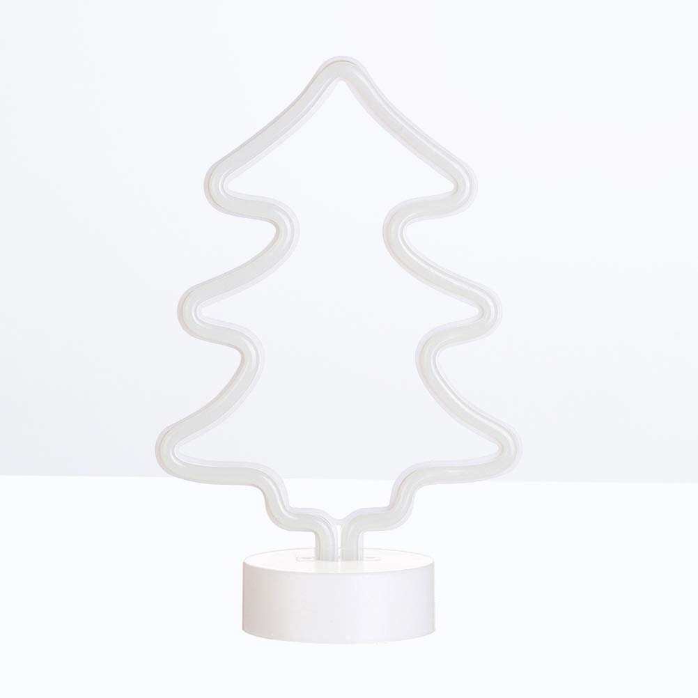 SOLUSTRE Neon LED Christmas Tree Light - Desktop Holiday Decor, Merry Christmas Neon Sign, Party & Home Decoration for Festive Nights & Seasonal Cheer