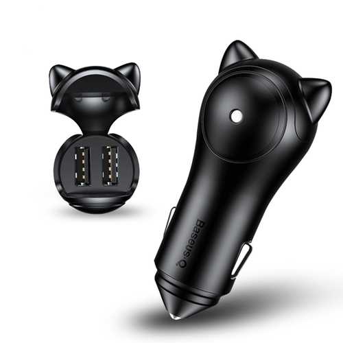 Baseus 3A Fast Dual USB Car Charger for iPhone X 8 Plus OnePlus 5T Xiaomi 6 Mi A1 Samsung S8 Huawei P10 - Quick Charge in Your Car for Phones & Tablets