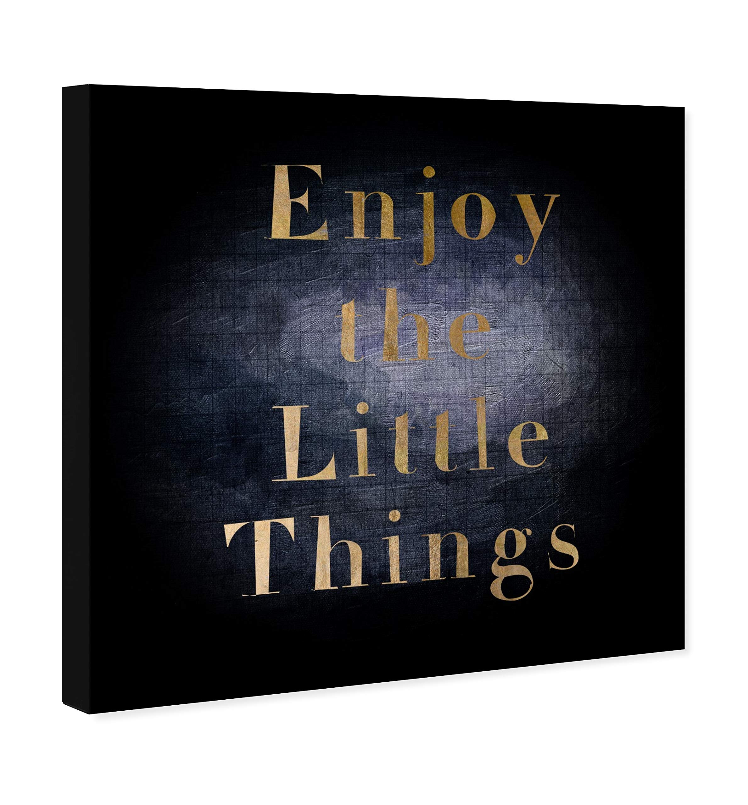 Oliver Gal Artist Co. 'All Small Things' Wall Art Canvas Print - 24x24 Inch Black & Gold Typography Quote - Modern Home Decor for Living Room, Bedroom & Office