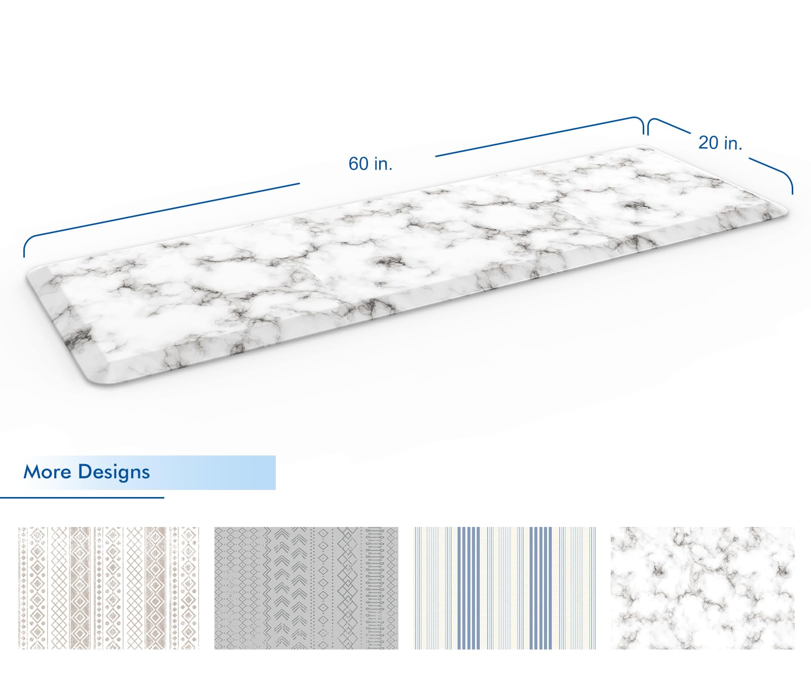 Premium Anti-Fatigue Kitchen Floor Mat - 3/4