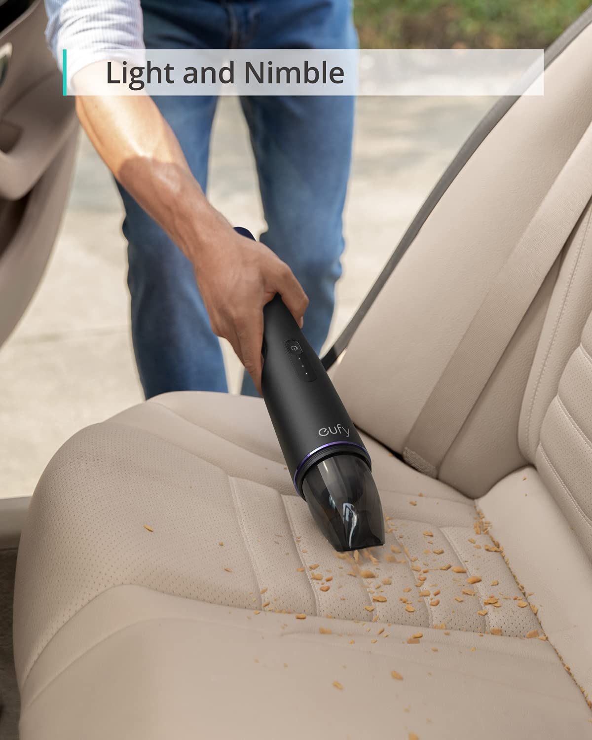 eufy HomeVac H11 Cordless Handheld Vacuum Cleaner - Lightweight, Powerful Suction for Pet Hair & Car Cleaning | Smart Home Cleaning Solution by Anker | Perfect for Quick Cleanups, Cars, Stairs & Small Spaces