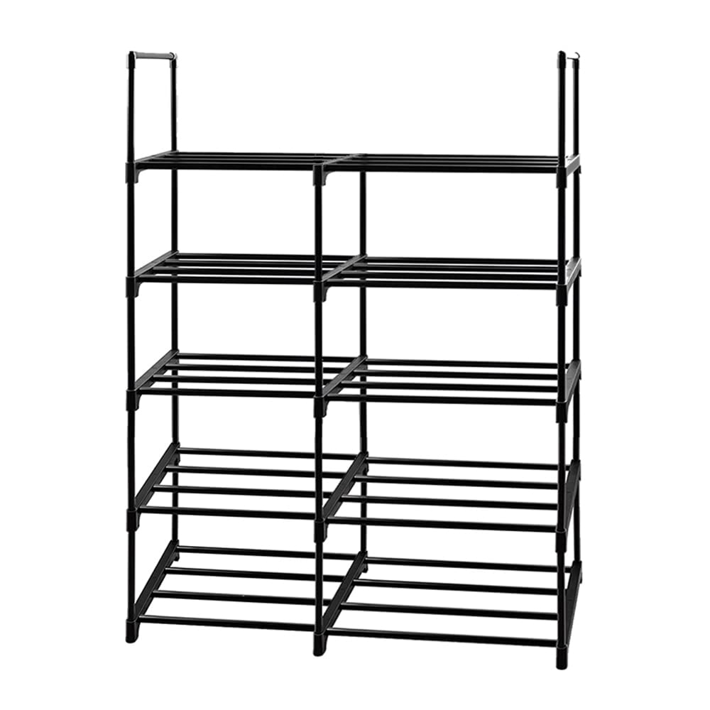 XIHAMA 5-Tier Metal Shoe Rack Organizer - Space Saving Shoe Storage Shelf for Entryway, Closet & Garage - Holds 20-24 Pairs of Shoes & Boots - Stackable Shoe Stand for Home Organization (Perfect for Small Spaces & Apartment Living)