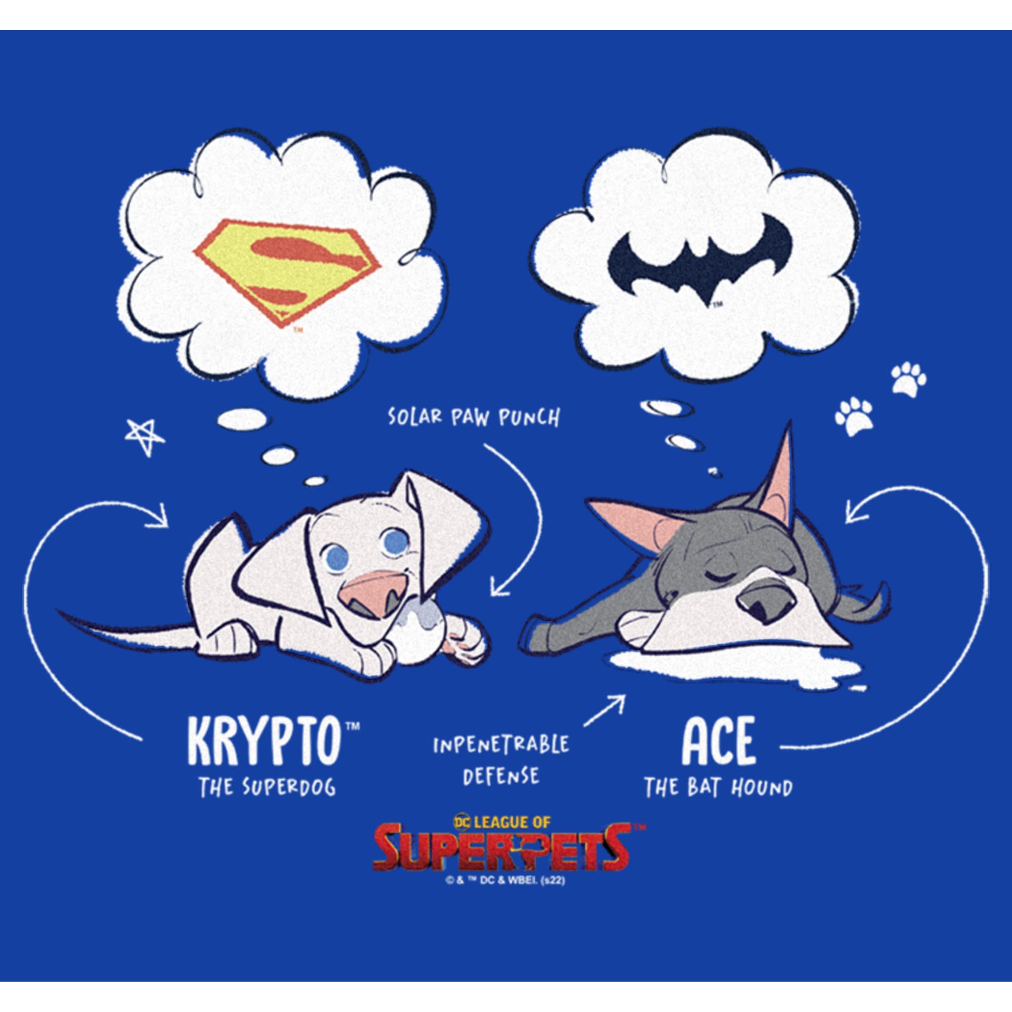 Men's Super-Pets Krypto & Ace T-Shirt - Casual Cartoon Tee for Fans