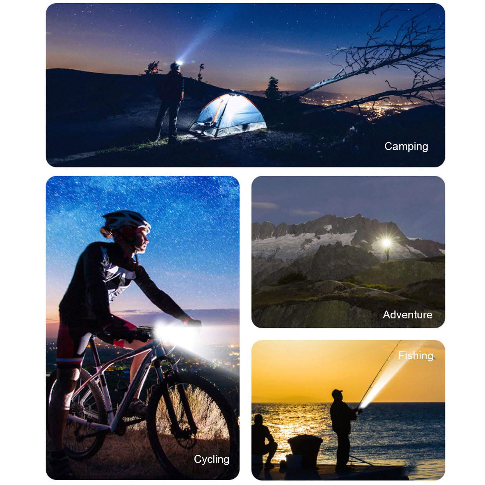 Rechargeable Waterproof LED Flashlight with 1080P HD Action Camera & Compass - Tactical Torch for Helmet Mounting, Biking, Camping & Outdoor Adventures - Perfect for Night Hiking, Emergency Situations & Survival Gear
