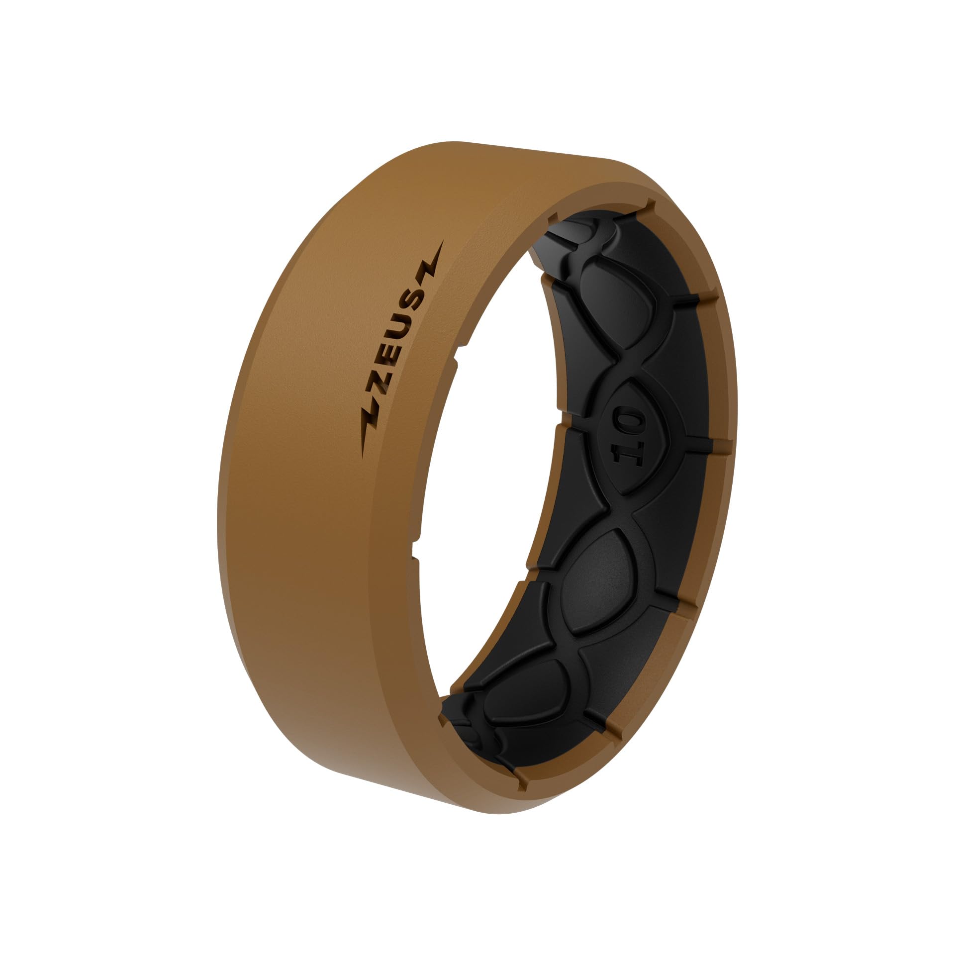 Groove Life Zeus Silicone Wedding Band for Men - Durable, Breathable Rubber Ring with Comfort Fit & Unique Design | Lifetime Warranty | Perfect for Active Lifestyles, Gym, Swimming & Outdoor Adventures