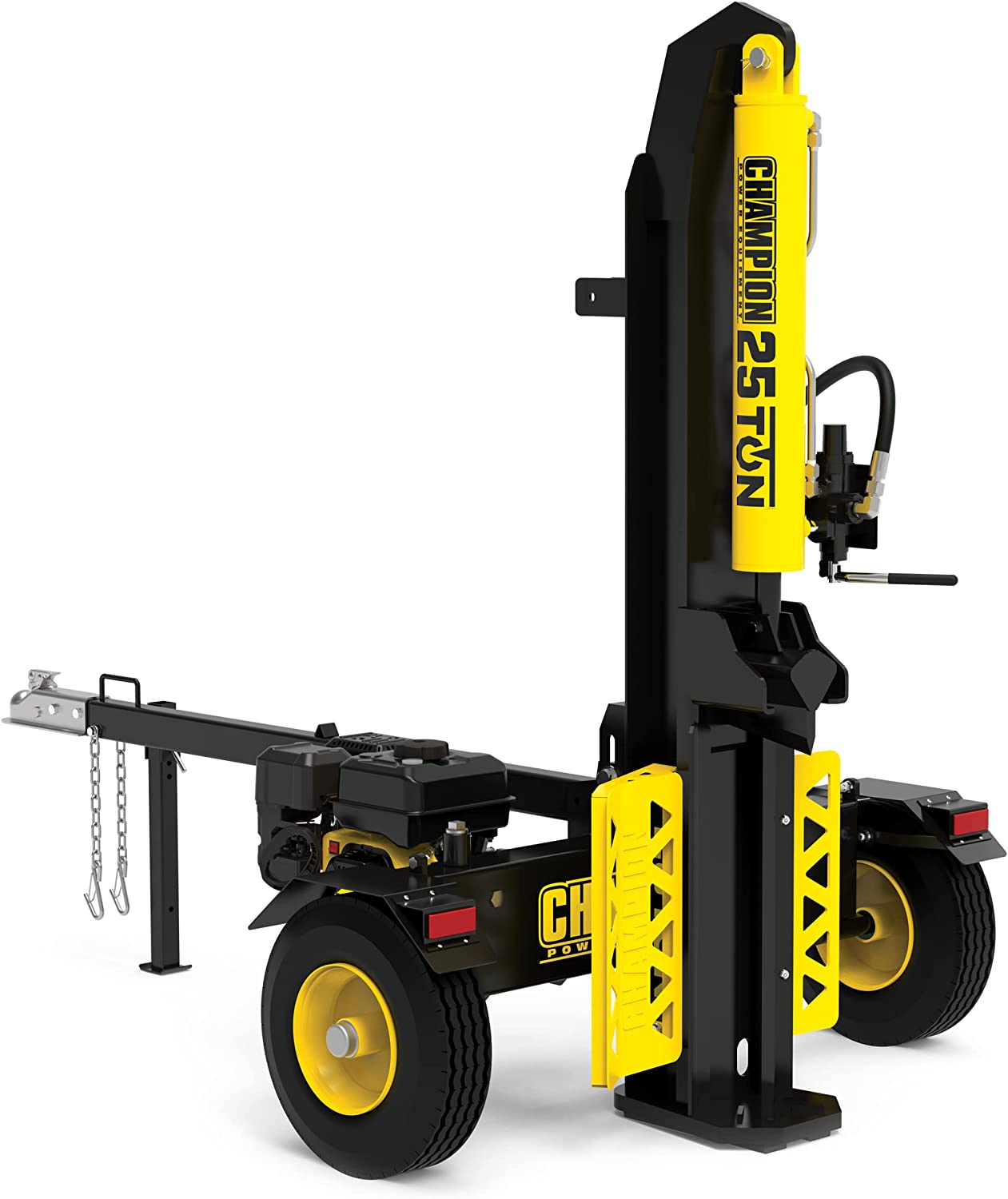 Champion 25-Ton Horizontal/Vertical Gas Log Splitter with Auto Return - Heavy Duty Firewood Splitter for Home Heating, Fireplace & Wood Stove Use