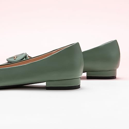 C.Paravano Women's Ballet Flats - Pointed Toe Leather Slip-On Shoes for Work & Everyday Comfort | Elegant Office Flats, Casual Walking Shoes & Professional Dress Shoes for Women
