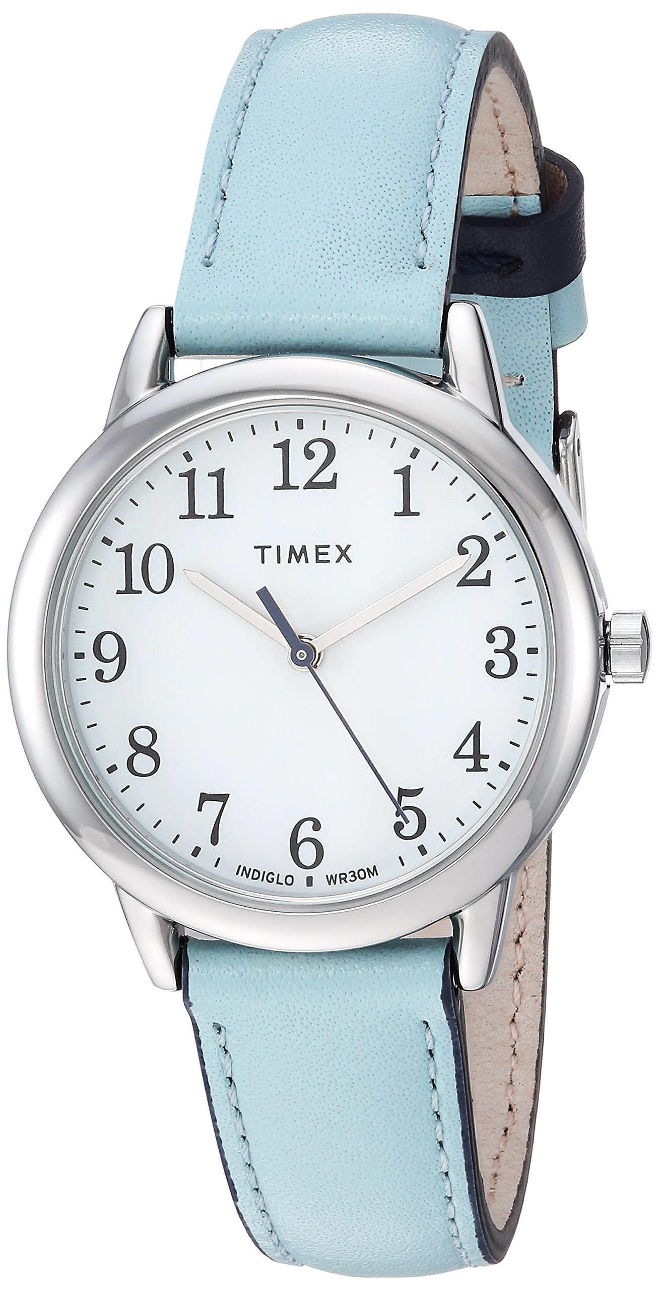 Timex Women's Easy Reader Watch - Classic Analog Leather Strap Wristwatch with Indiglo Light-Up Dial | Perfect for Work, Casual Wear & Everyday Use