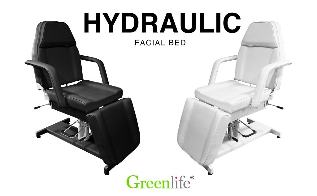 Greenlife Hydraulic Facial Bed 911/912 - Professional Adjustable Massage Table for Spa & Salon - Perfect for Facials, Massage Therapy, and Beauty Treatments