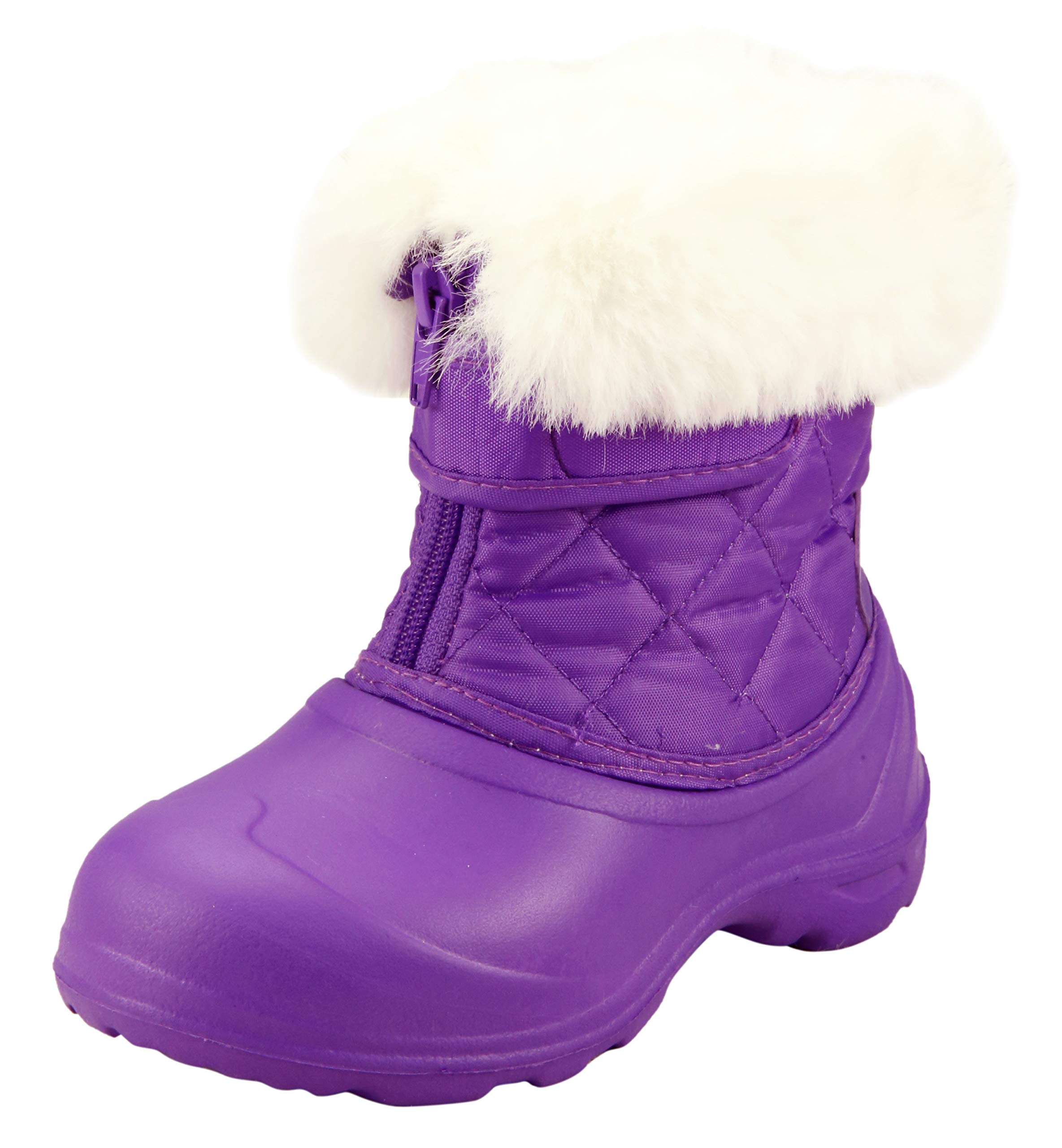 **The Doll Maker Girls' Tall Button Suede Winter Snow Boots - Waterproof & Warm for Kids (Little Kid/Big Kid) - Perfect for Snow Play, Winter Hiking & Cold Weather Adventures**