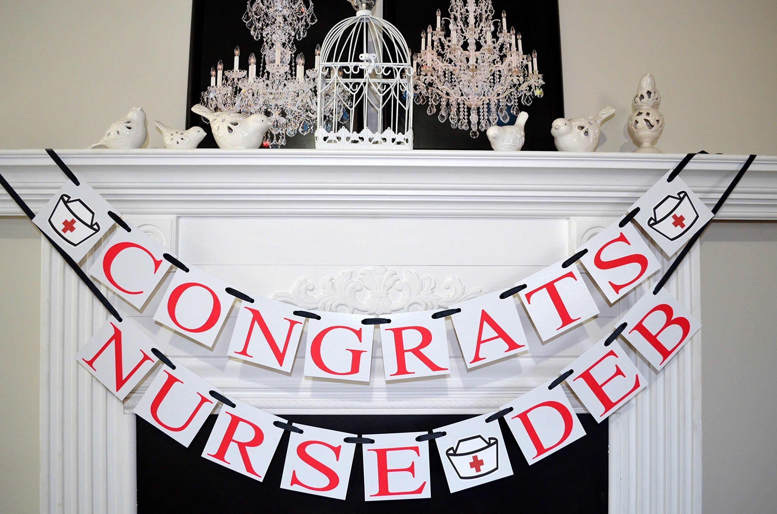 Custom Nurse Graduation Banner - Personalized RN Graduation Sign & Party Decorations for Nursing School Celebrations - Perfect for Graduation Parties, Dorm Decor & Healthcare Events