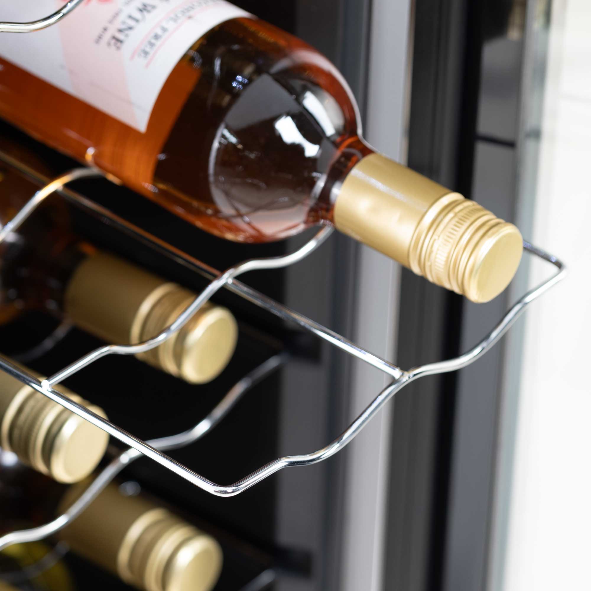 Baridi 12 Bottle Wine Cooler with Digital Touch Screen Controls & LED Light - Stainless Steel Wine Refrigerator for Home, Office or Restaurant Use - Perfect for Storing Red, White and Sparkling Wines