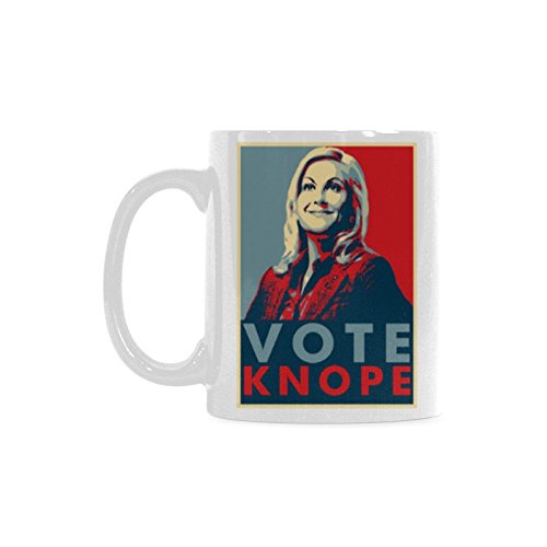 WECE Vote Knope Coffee Mug - 11oz Funny Gift for Coffee Lovers - Office & Home Use