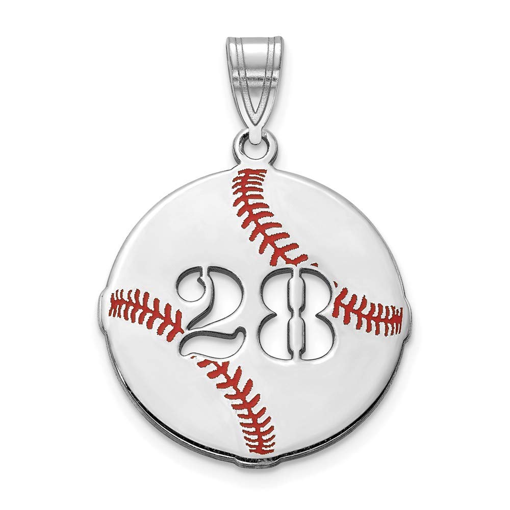 Personalized Baseball Pendant with Player Number - Custom Gold or Sterling Silver Jewelry for Sports Fans | Perfect Gift for Athletes, Coaches & Baseball Lovers