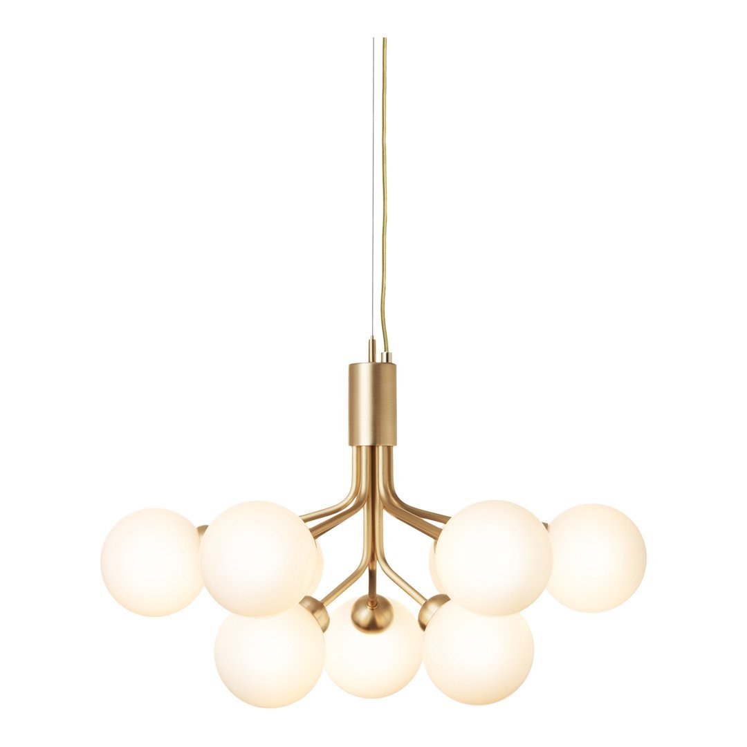 Apiales 9-Light Modern Crystal Chandelier - Elegant Ceiling Lighting Fixture for Dining Room, Living Room & Bedroom Decor