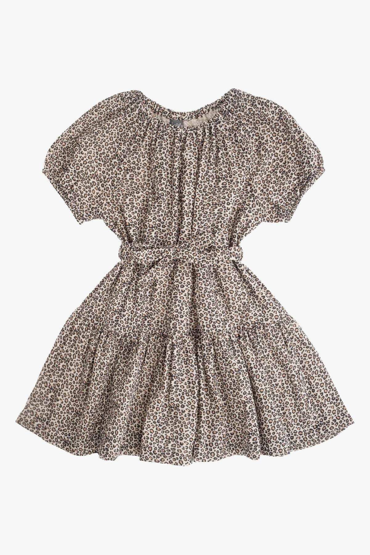 Vintage Leopard Print Girls Dress - Cute Tocoto Style for Kids Party, Photo Shoot & Special Occasions