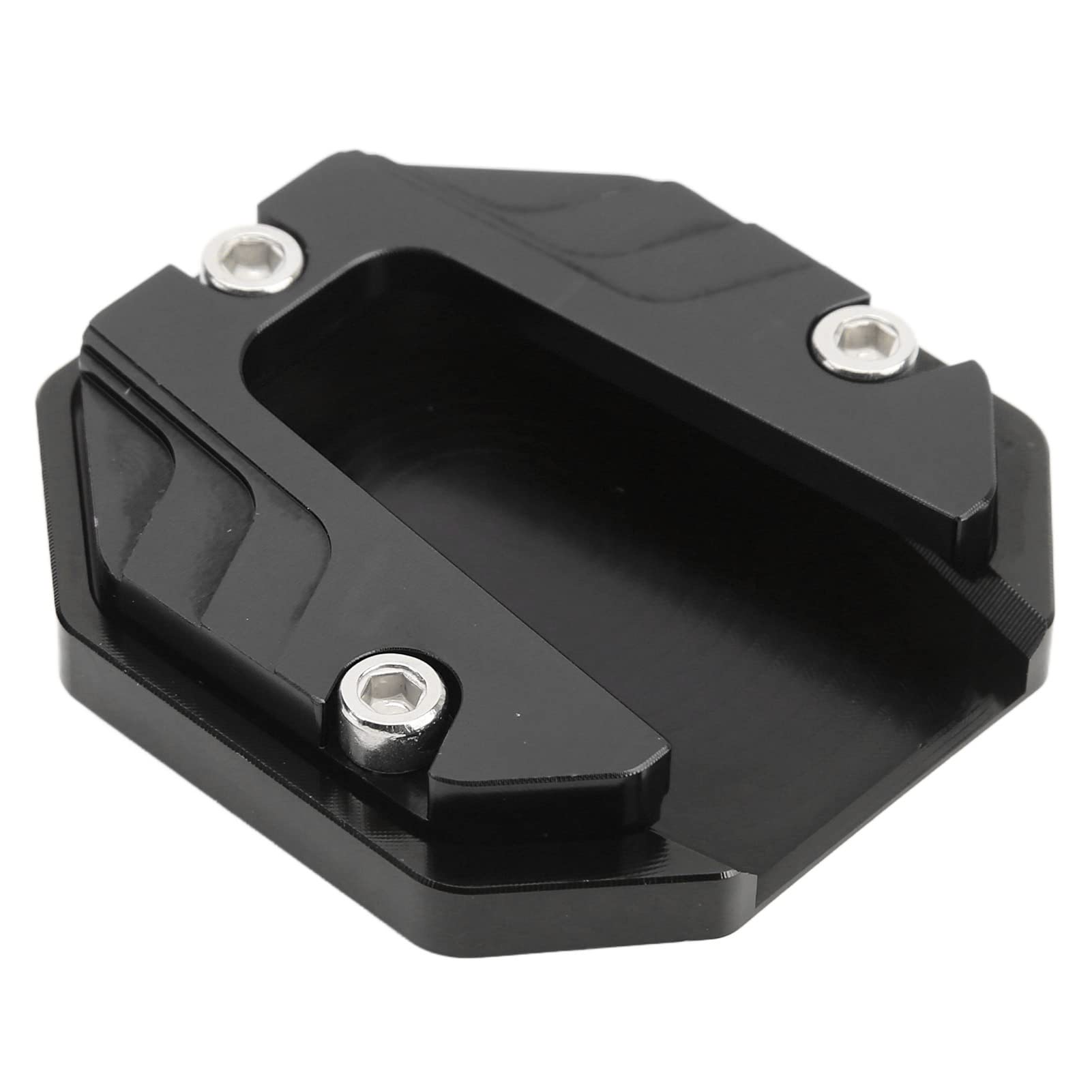 Universal Motorcycle Kickstand Plate - High Strength Aluminium Alloy Side Stand Pad with Hex Wrench for Secure Parking