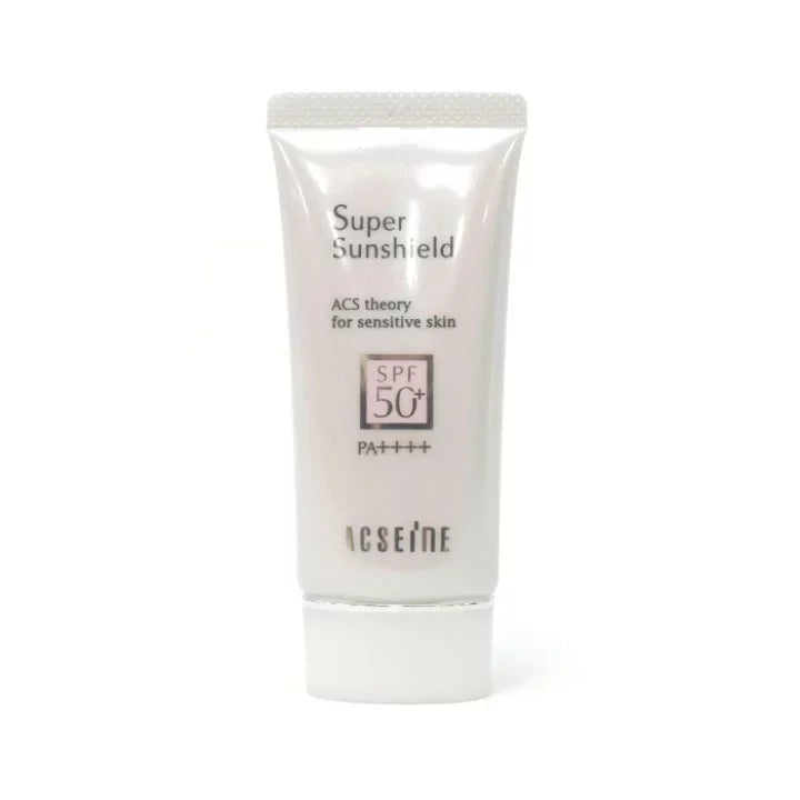Acseine Super Sunshield Bright Fit Sunscreen SPF50+ for Sensitive Skin - 40g Lightweight Face Sunscreen for Daily Protection & Outdoor Activities
