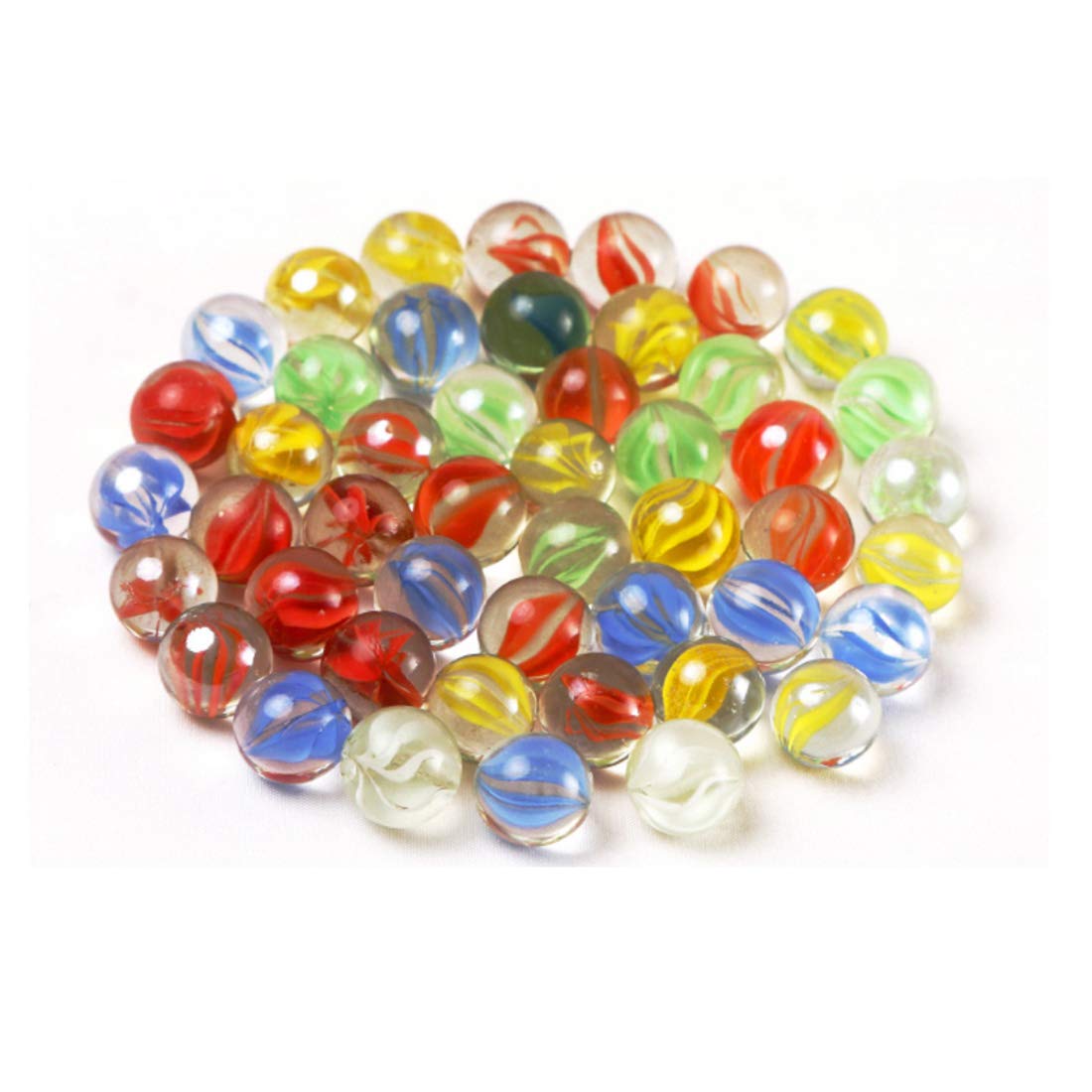 30pcs 1 Inch Glass Marbles for Kids Games - Multicolor Cat's Eye Marbles Bulk Pack - Perfect for Marble Games, DIY Crafts, and Home Decor