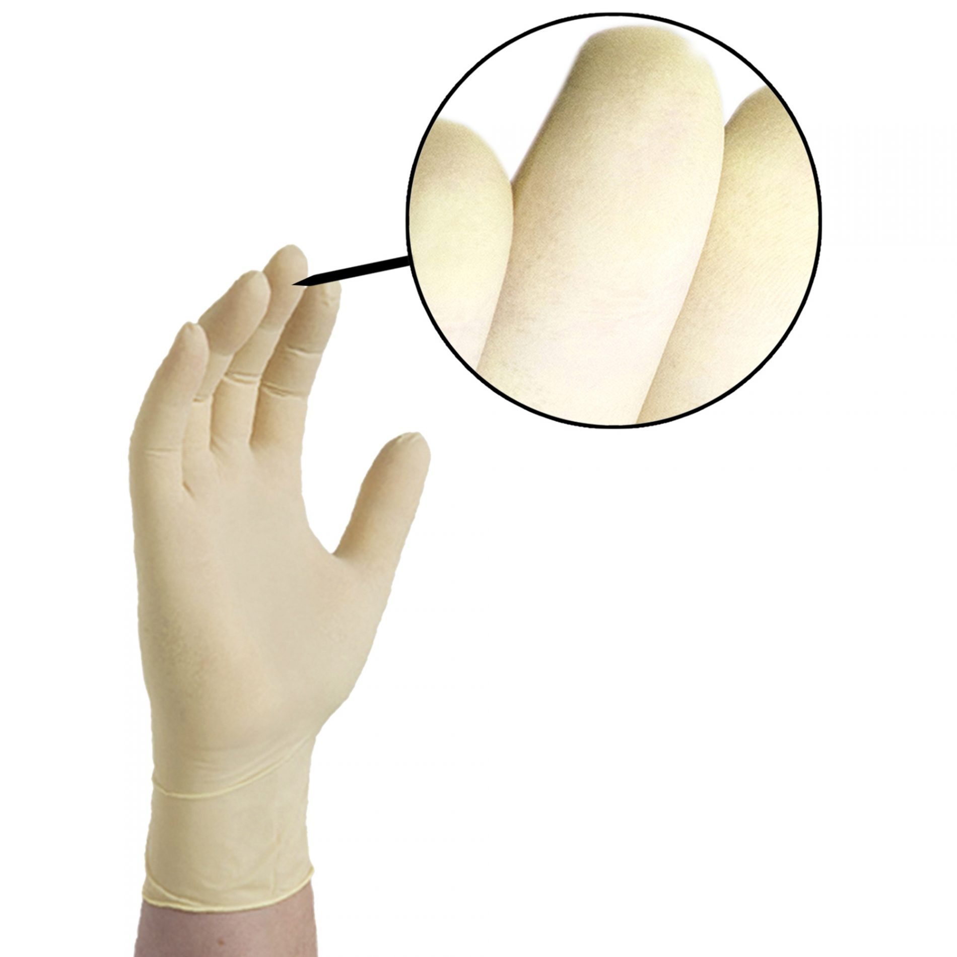 GLOVEWORKS HD Industrial Ivory Latex Gloves - Case of 1000, 8 Mil Thick, Small Size, Powder Free & Textured Disposable Gloves for Cleaning, Food Handling & Medical Use - ILHD42100
