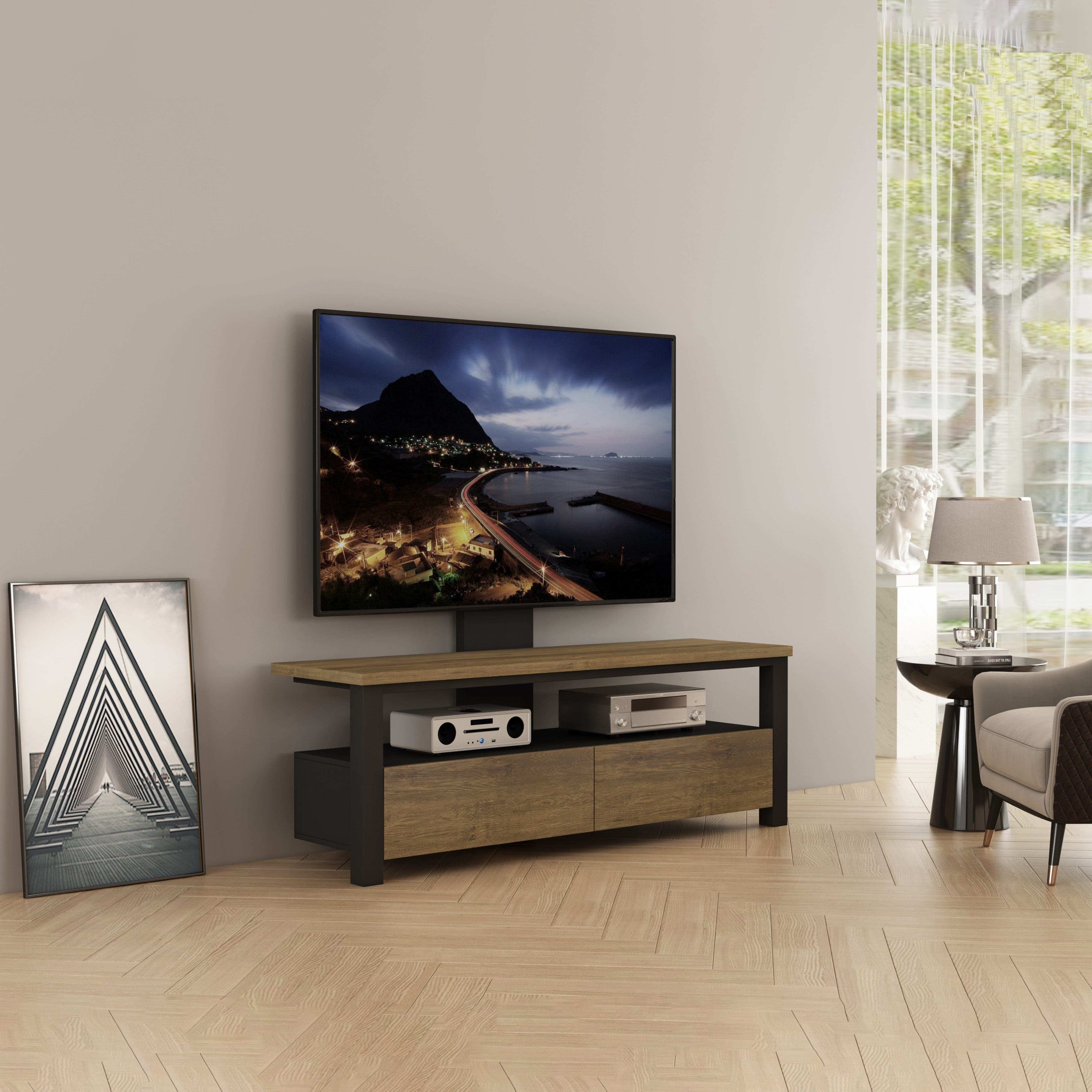 VOODOO Dark Oak Entertainment Unit by Tauris - Stylish TV Stand for Living Room, Home Theater & Media Storage