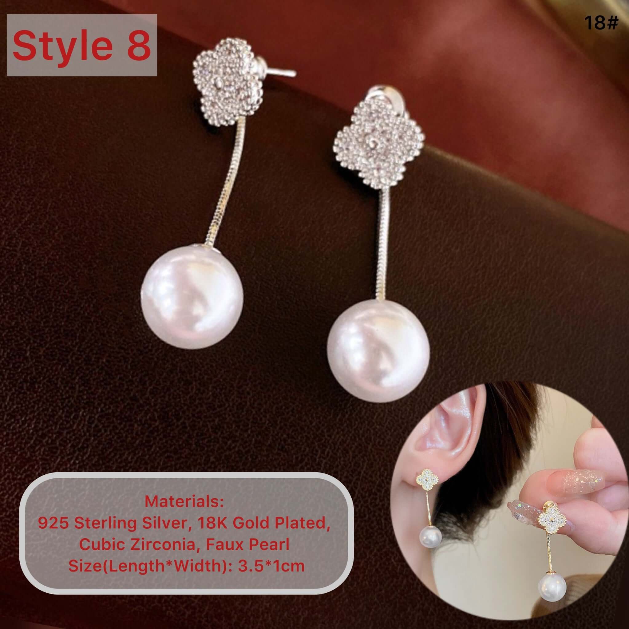 18K Gold Plated 4 Leaf Clover Earrings for Women - Lucky Charm Stud Earrings | Perfect Gift for Birthday, Anniversary & St. Patrick's Day | CE001
