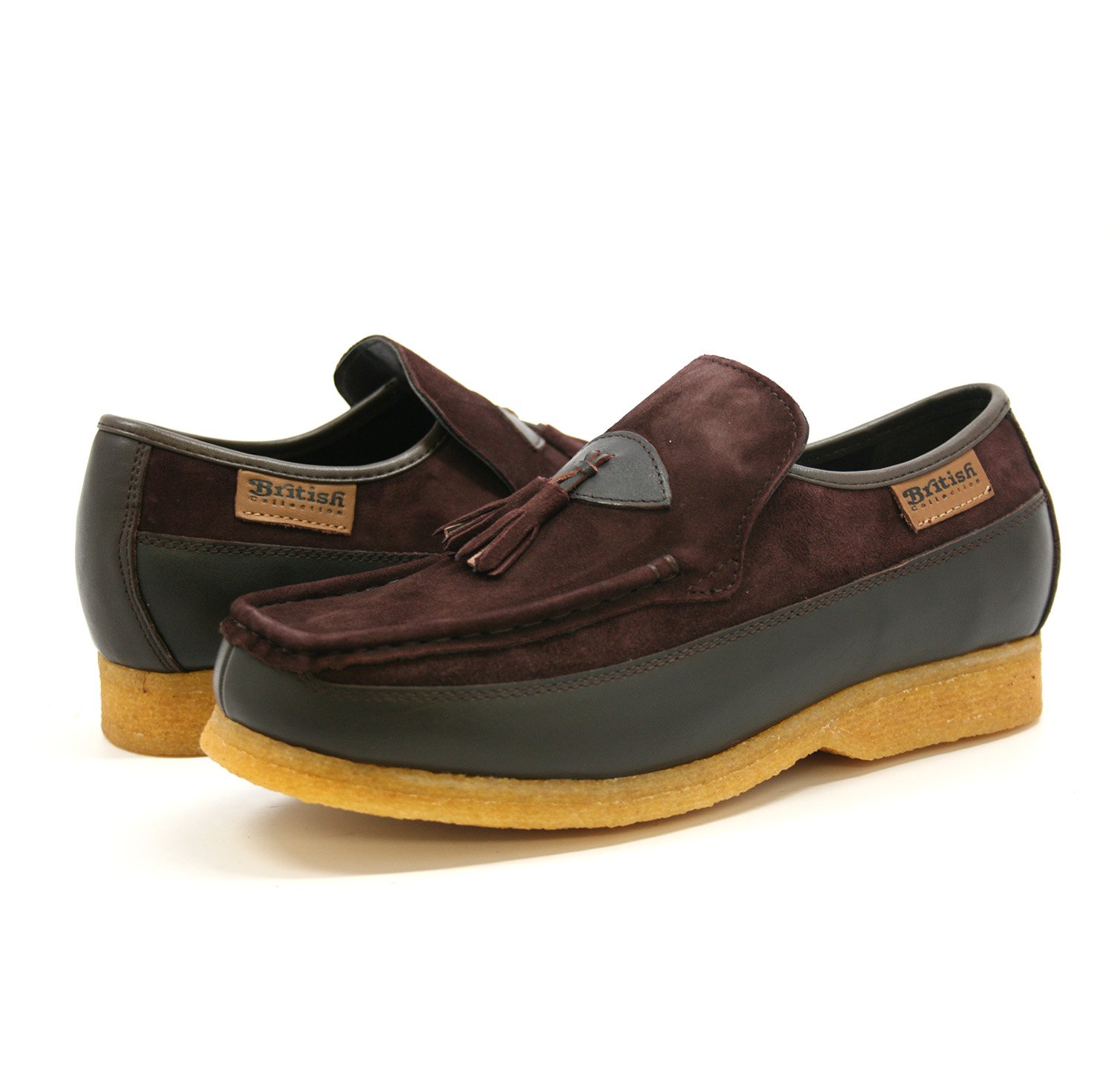 British Collection King Old School Slip-On Black Suede Shoes for Men - Vintage Casual Loafers for Comfortable Everyday Wear | Perfect for Work, Travel & Leisure Outfits