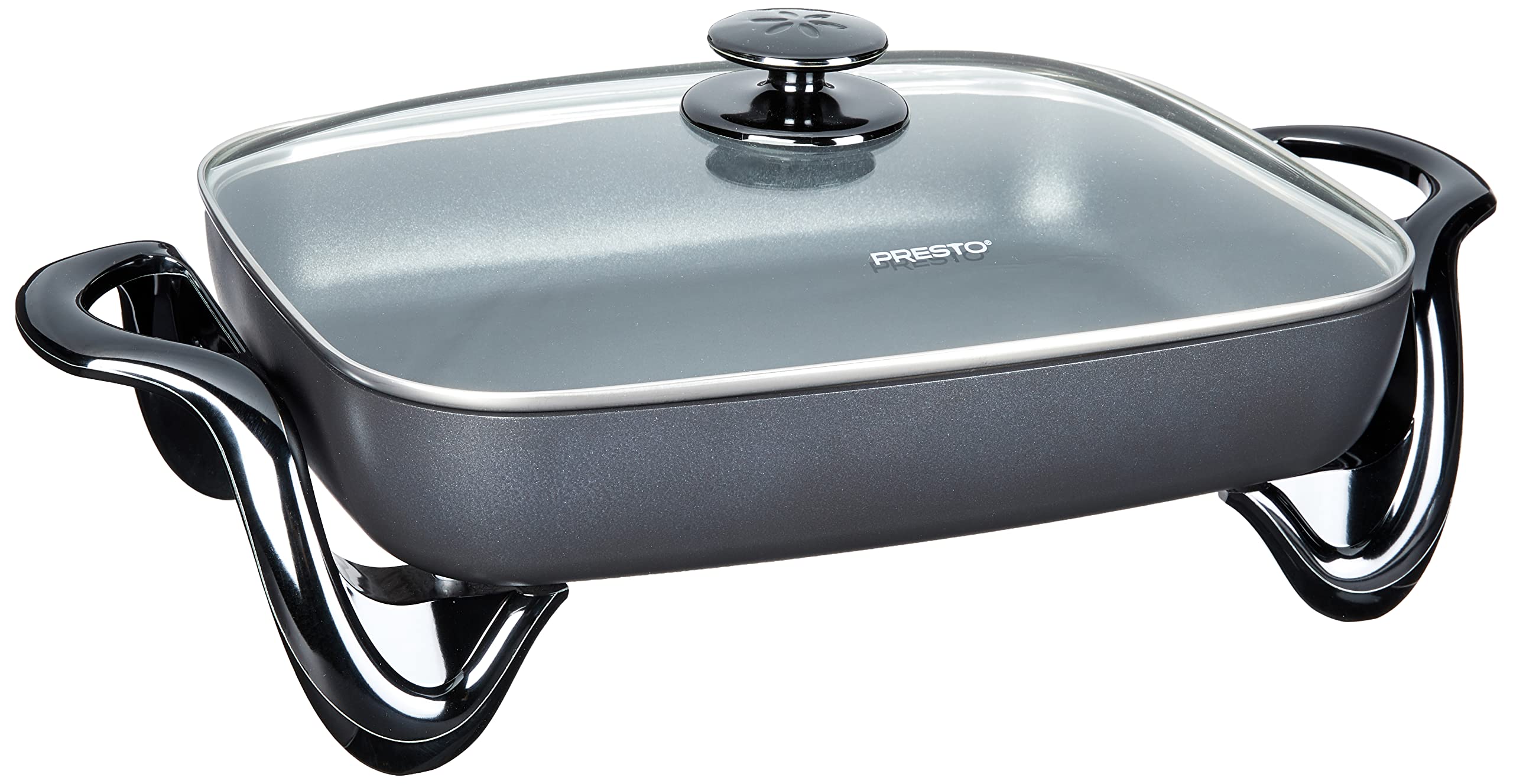 Presto 16-Inch Electric Skillet - 1500W Nonstick Deep Fry Pan with Glass Lid (Models 06852 & 06857) - Perfect for Frying, Sautéing, and Cooking Family Meals