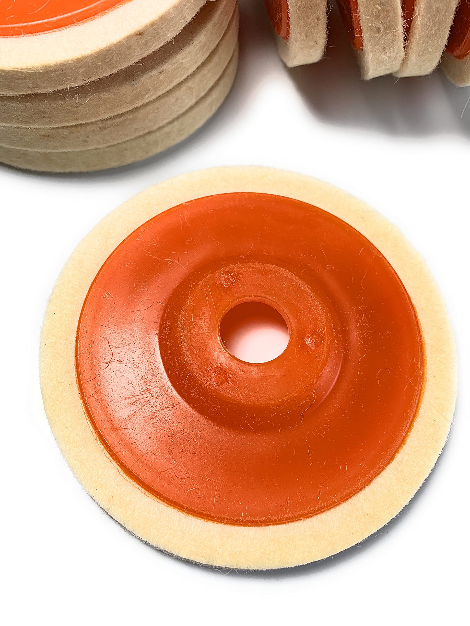 Premium 4 Inch Wool Felt Polishing Wheels for Angle Grinder - 10 Pack Buffing Discs for Metal, Wood & Jewelry Polishing - Perfect for DIY, Automotive & Craft Projects