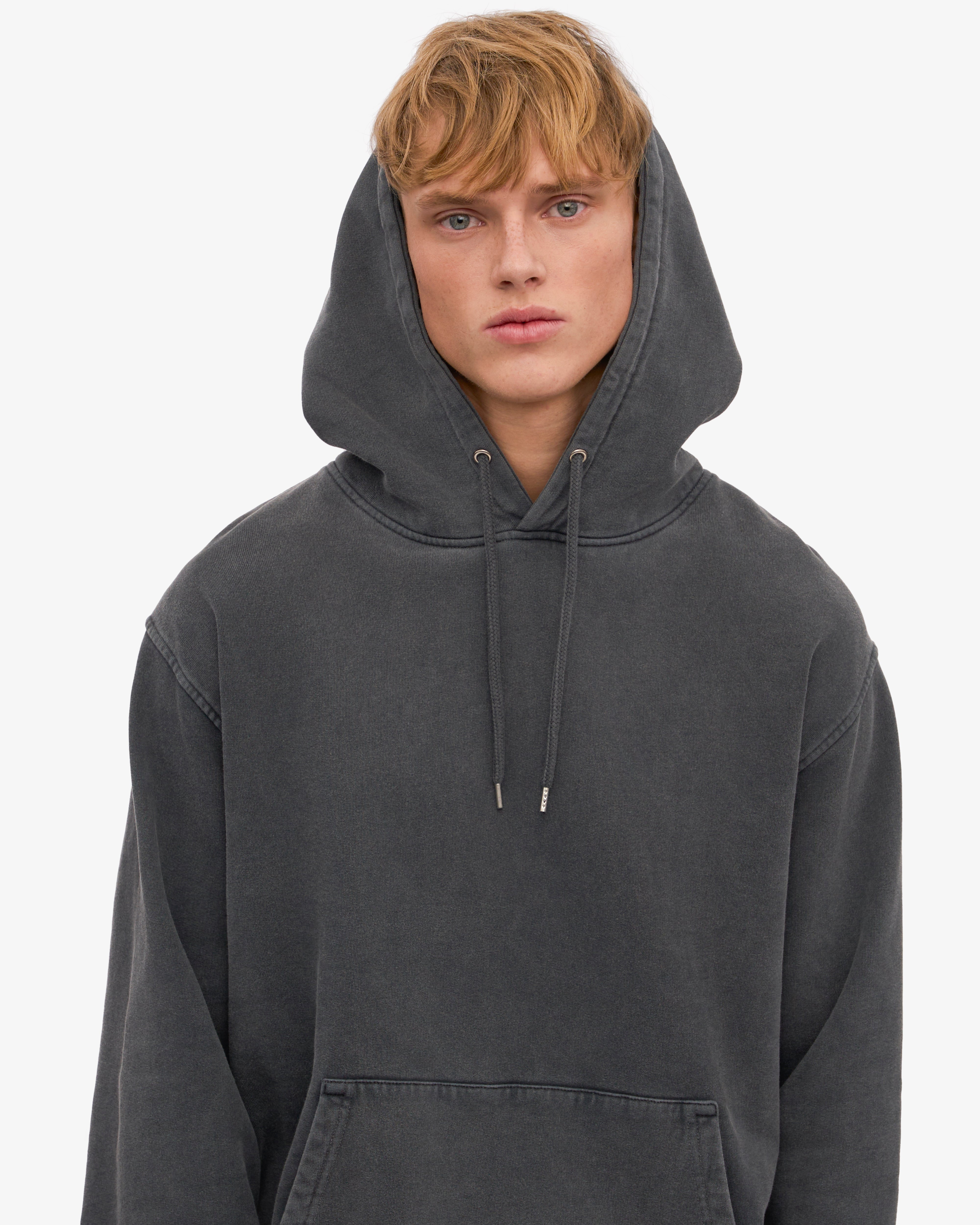 Classic Organic Cotton Hoodie - Faded Black | Comfortable & Stylish for Casual Wear & Outdoor Activities