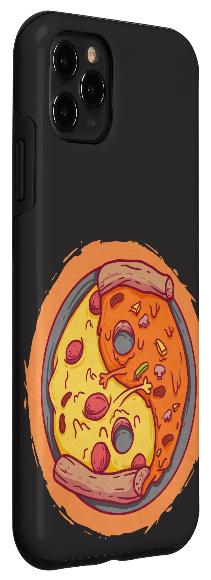 iPhone 11 Pro Max Pizza Yin Yang Case - Cute Food Themed Protective Phone Cover for Apple iPhone 11 Pro Max - Perfect for Pizza Lovers, Unique Gift Idea & Everyday Use