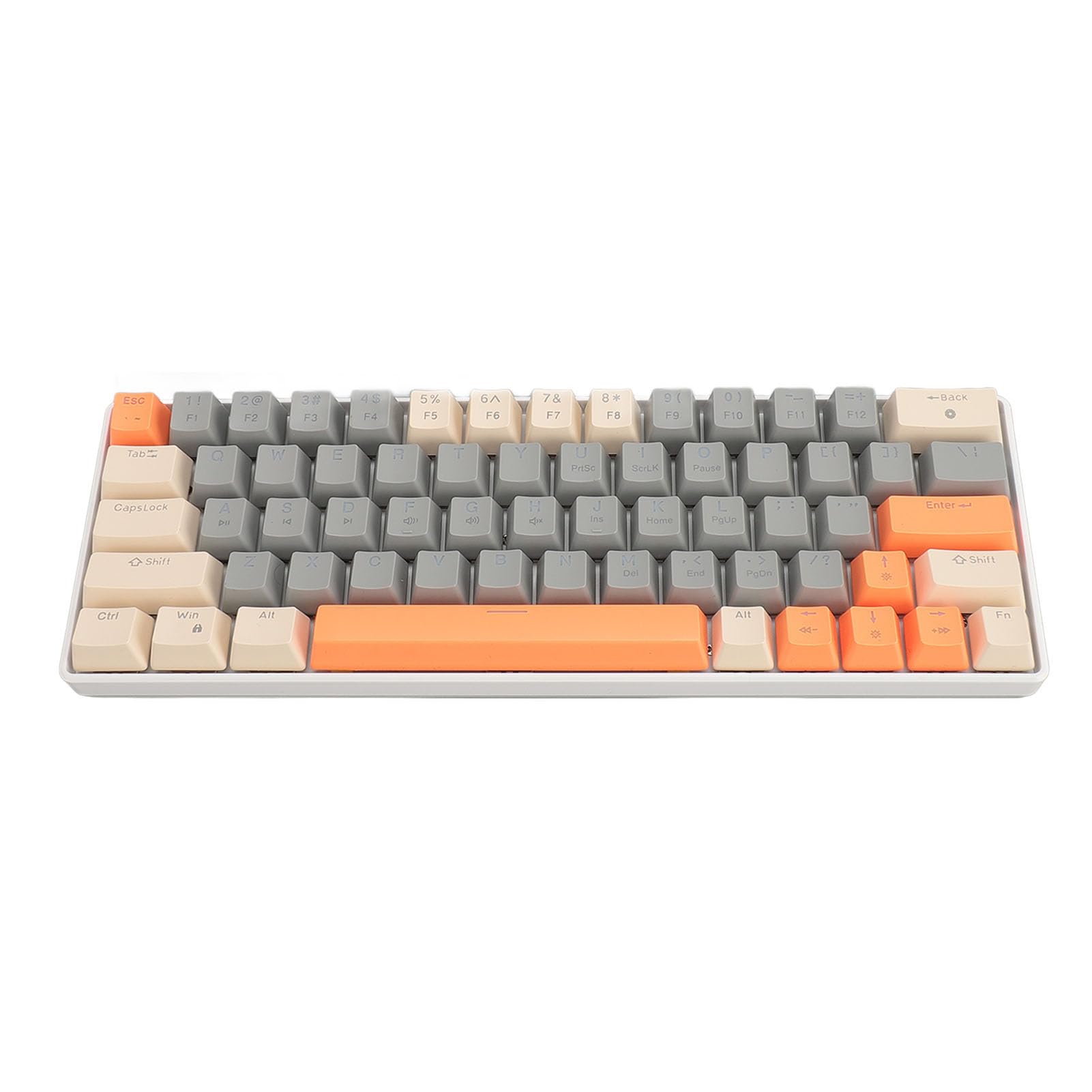 Bewinner 63-Key Mechanical Gaming Keyboard with Red Switches, USB Wired Compact Backlit Keyboard for PC & Windows - Perfect for Esports, Office Work & Typing