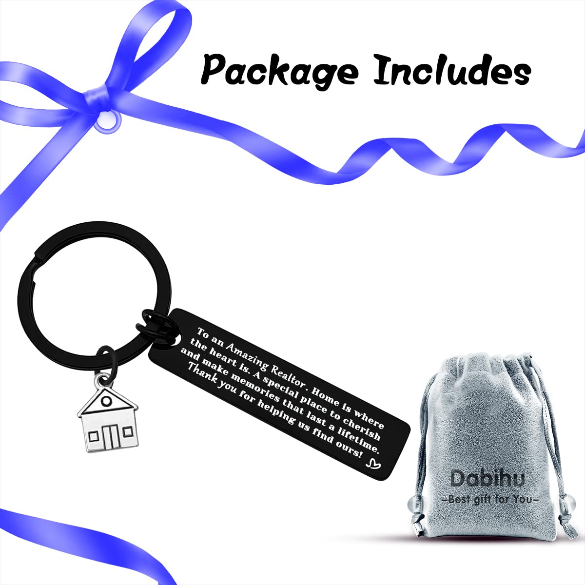Premium Realtor Keychain Gift - Elegant Thank You Gift for Real Estate Agents, Brokers & Salespeople - Perfect Closing Gift for Realtors - Ideal for Housewarming, Appreciation & Business Gifts
