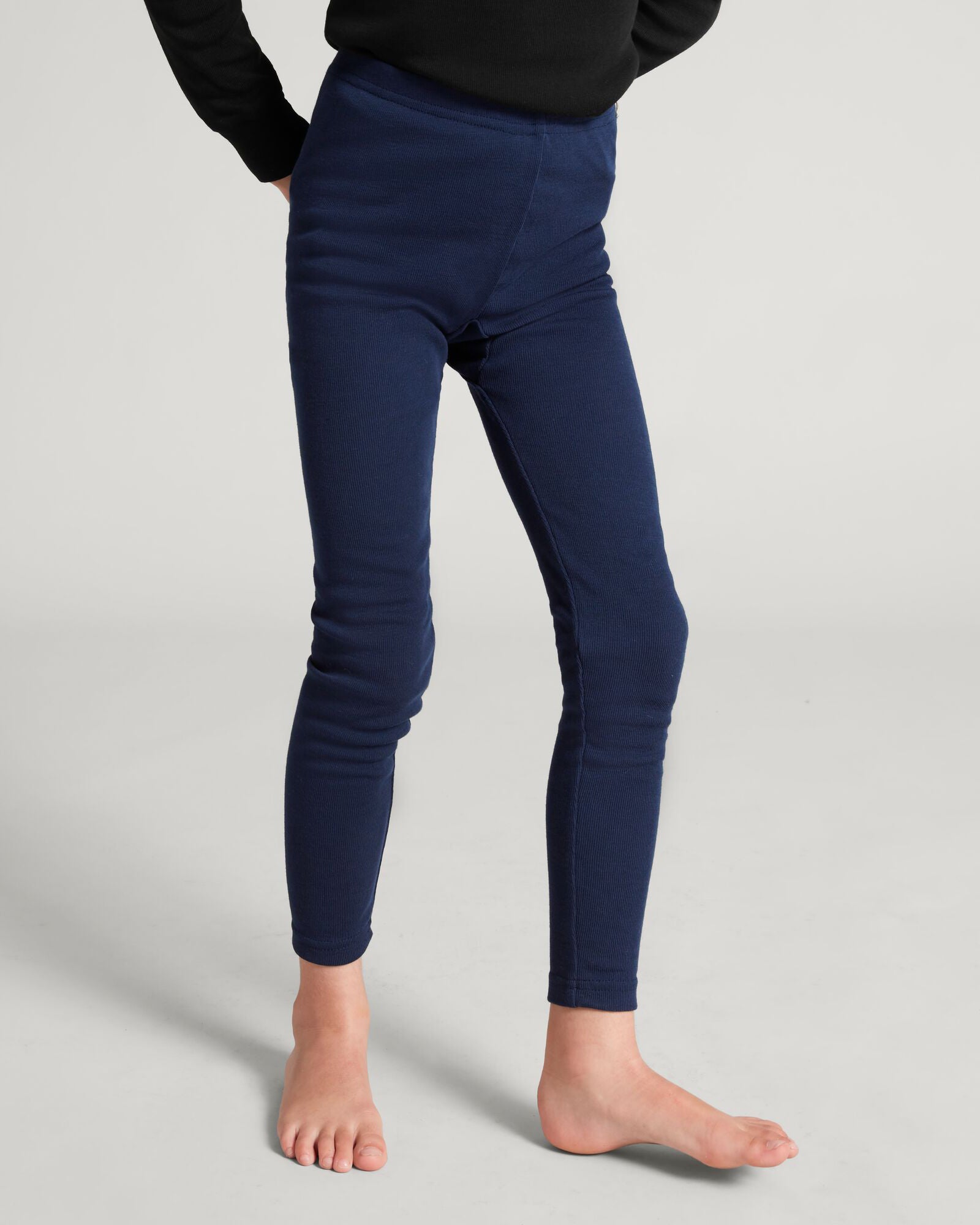 KMDCore Kids' Long John Pants - Navy Blue Thermal Underwear for Cold Weather - Perfect for Winter Outdoor Activities & Layering