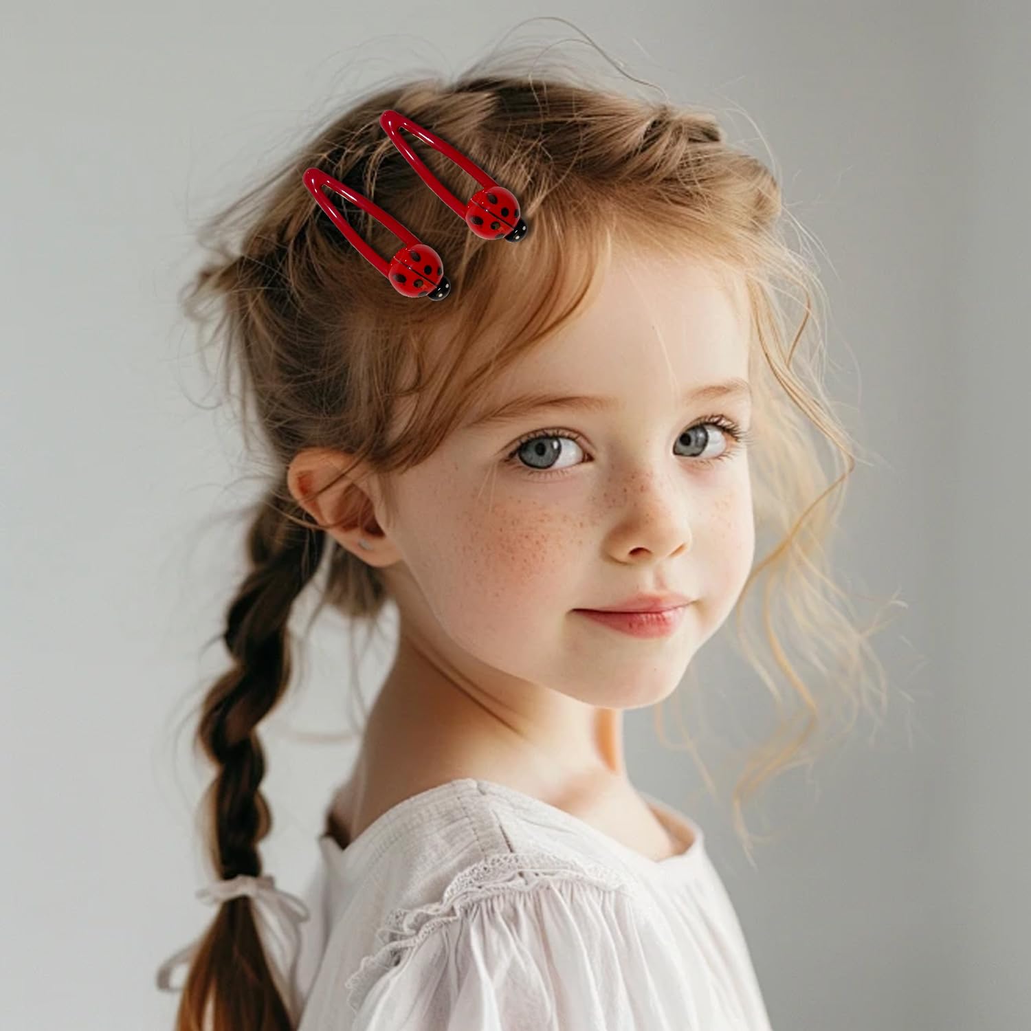 20 Pcs Cute Ladybug Hair Clips for Girls & Women - Animal Theme Snap Barrettes Hair Accessories (5cm/1.96inch) - Perfect for School, Parties & Daily Styling