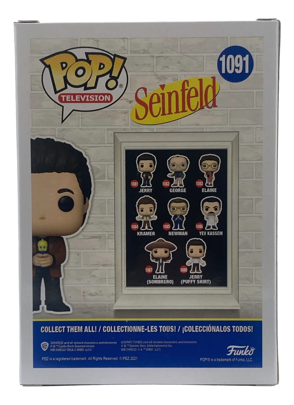 Jerry Seinfeld Signed Seinfeld Funko Pop #1091 with JSA & PSA COA - Limited Edition Collectible for TV Show Fans & Pop Culture Enthusiasts