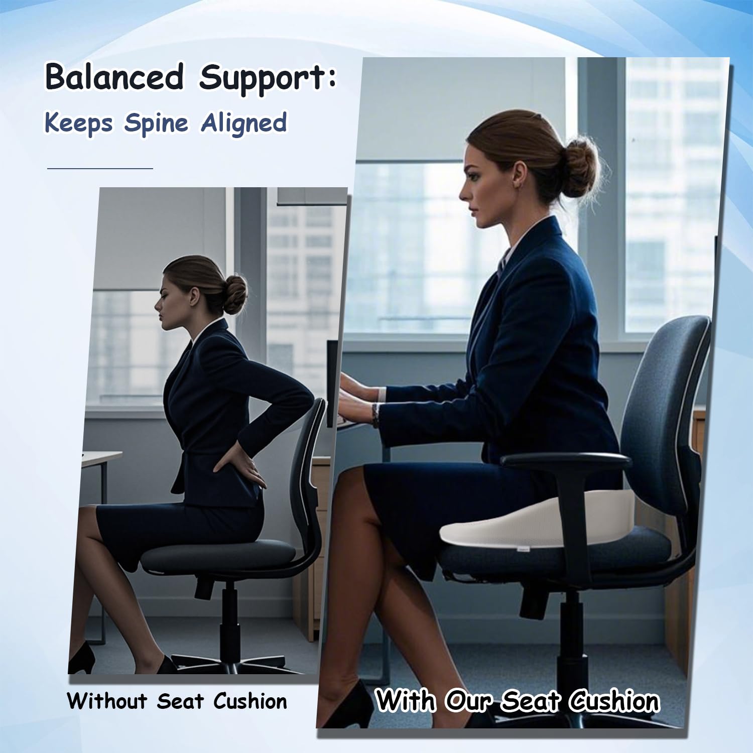 **Extra Large Seat Cushion for Tailbone Pain Relief – Plus Size XL Donut Pillow for Hemorrhoids, Coccyx & Sciatica – Perfect for Office Chairs, Car Seats & Wheelchairs**