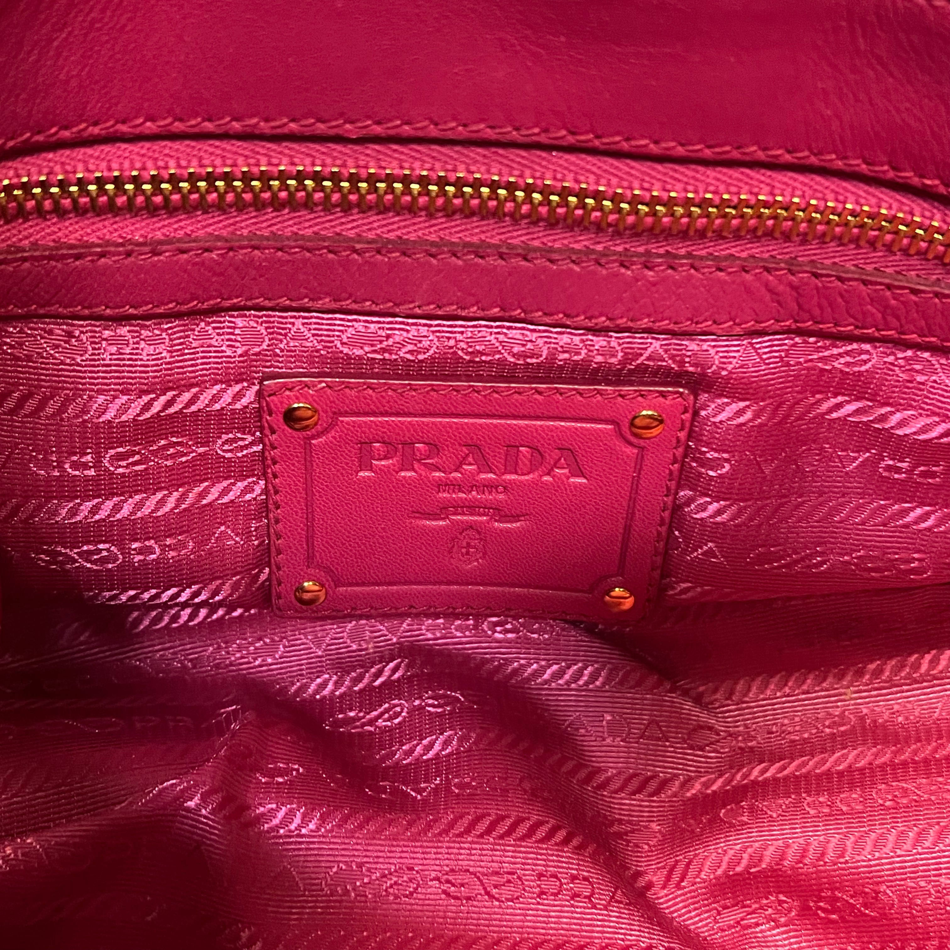 PRADA 2-Way Nappa Leather Gaufre Top Handle Bag for Women | Luxury Crossbody & Shoulder Bag for Work, Travel & Evening Out