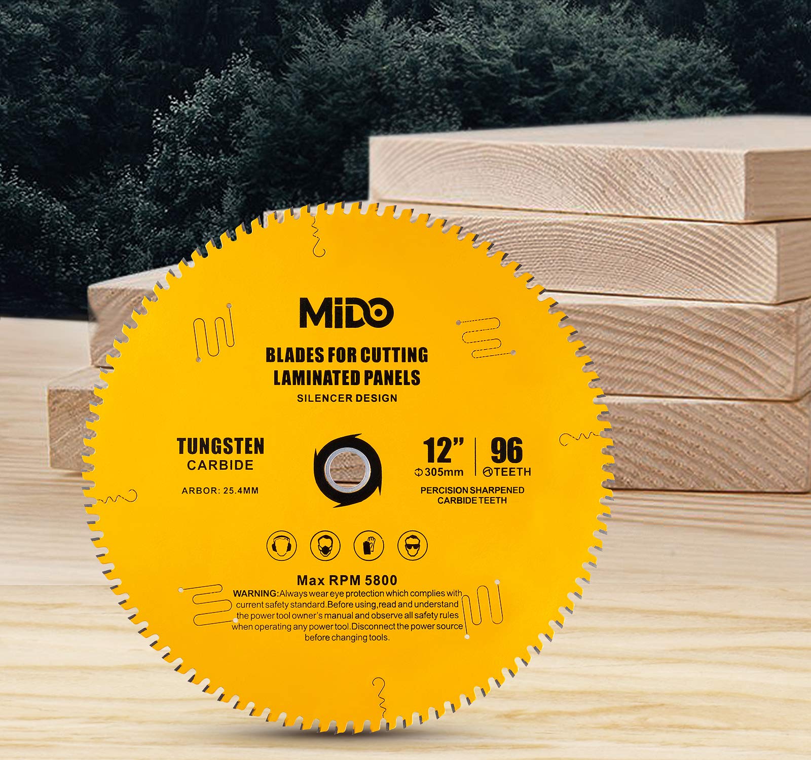 12 Inch 96-Tooth Miter Saw Blade with 1
