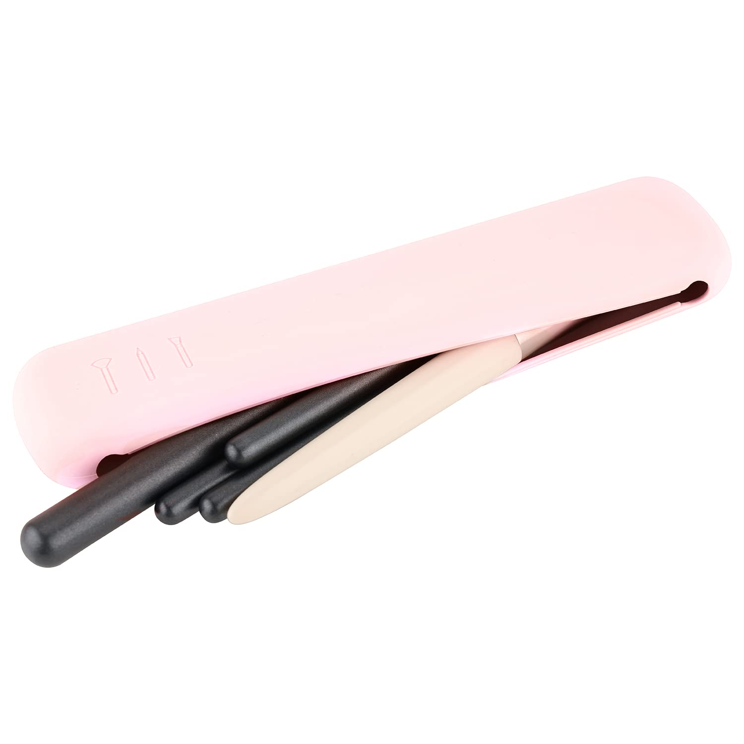 Andenley Silicone Makeup Brush Case - Waterproof Cosmetic Brush Holder & Travel Pouch for Makeup Brushes | Portable Organizer for Home & Travel (Pink) | Perfect for Professional Artists & Daily Beauty Routine