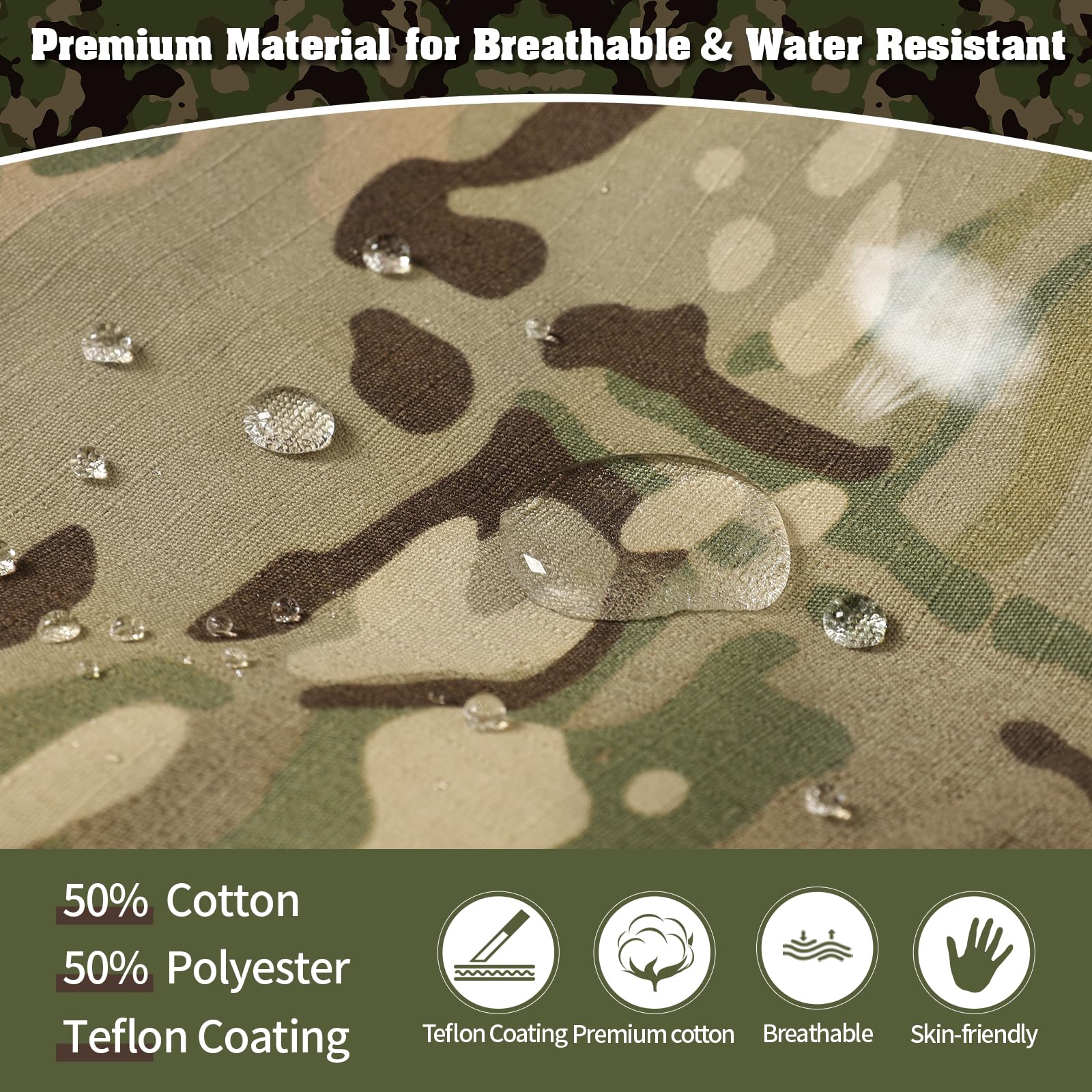 G3 Combat Pants for Men - Military Tactical Camouflage Pants with Multi-Pocket Design | Rip-Stop Fabric for Hunting, Hiking & Paintball | Outdoor Adventure & Tactical Operations
