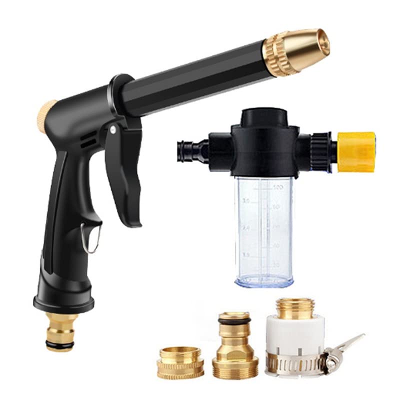 FUMANYI 360° Rotating High Pressure Water Spray Gun - Heavy Duty Garden Hose Nozzle for Patio, Car Washing, Foam Cleaning | Portable Pressure Washer Attachment for Cars, Driveways, Outdoor Furniture & More