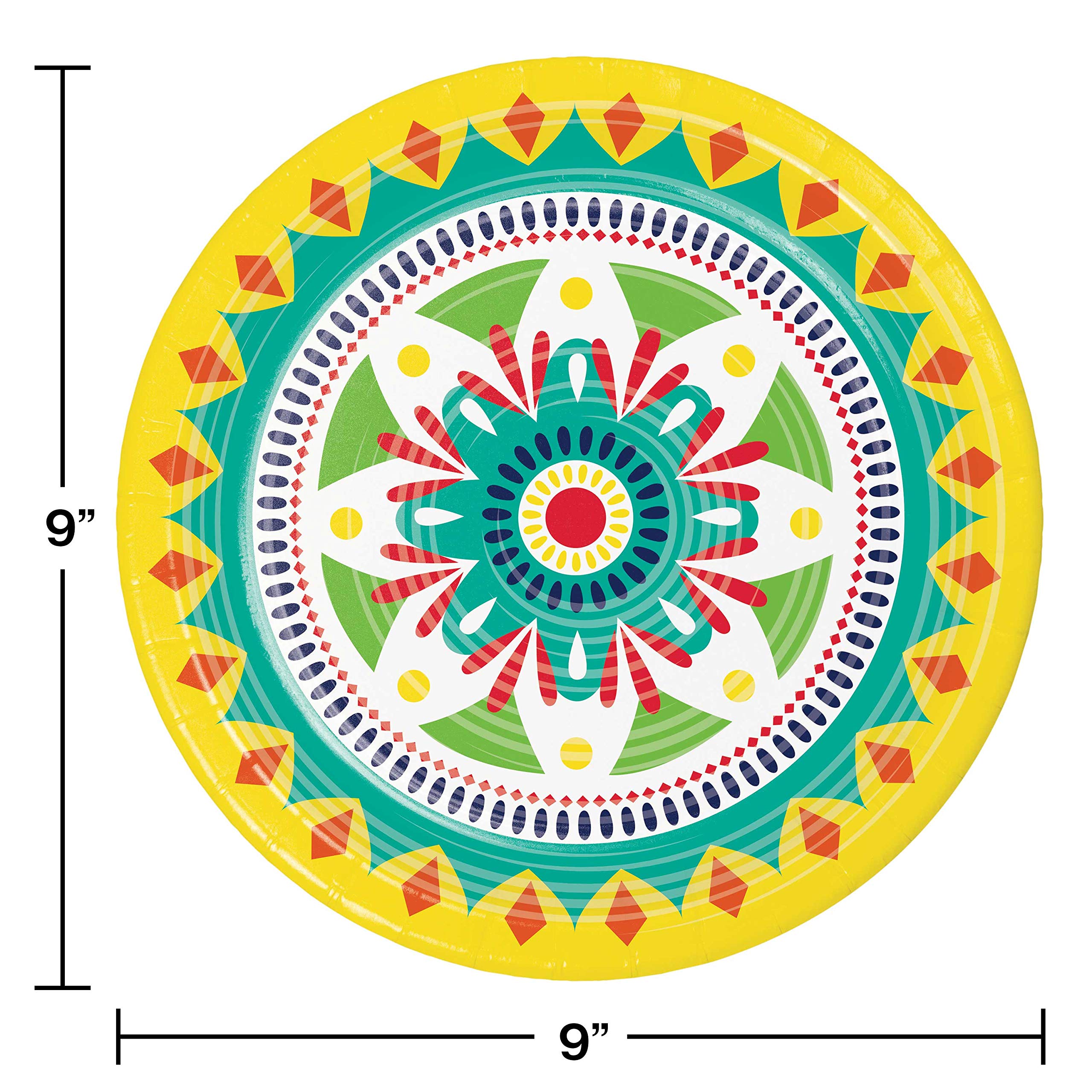 Vibrant Handcrafted Pottery Paper Plates - Set of 8 | Eco-Friendly Disposable Dinnerware for Parties, Picnics & Special Events