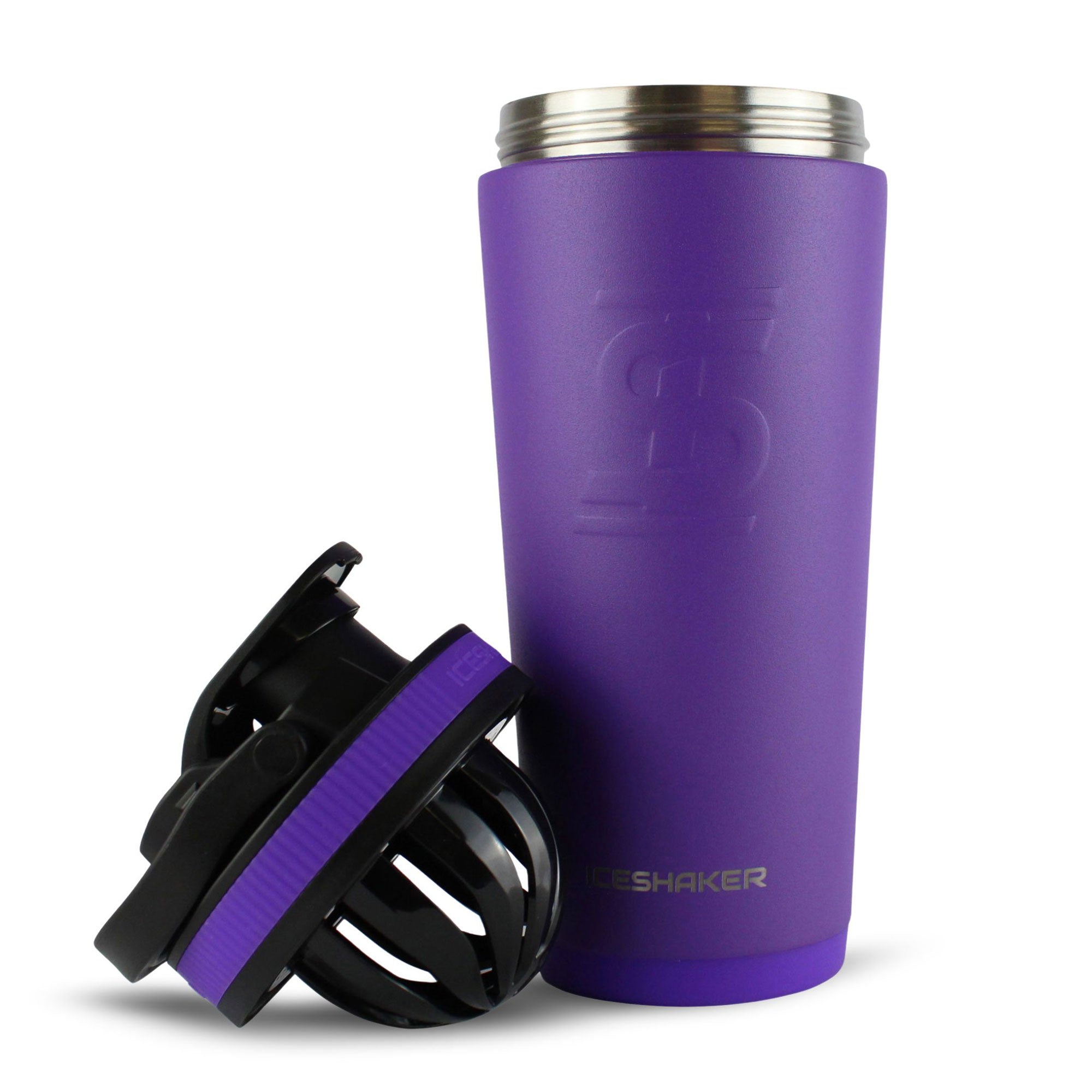 26oz Ice Shaker Matte Series - Purple Protein Shaker Bottle for Gym, Workout & Travel | Leakproof & BPA Free | Perfect for Protein Powder, Pre-Workout & Smoothies