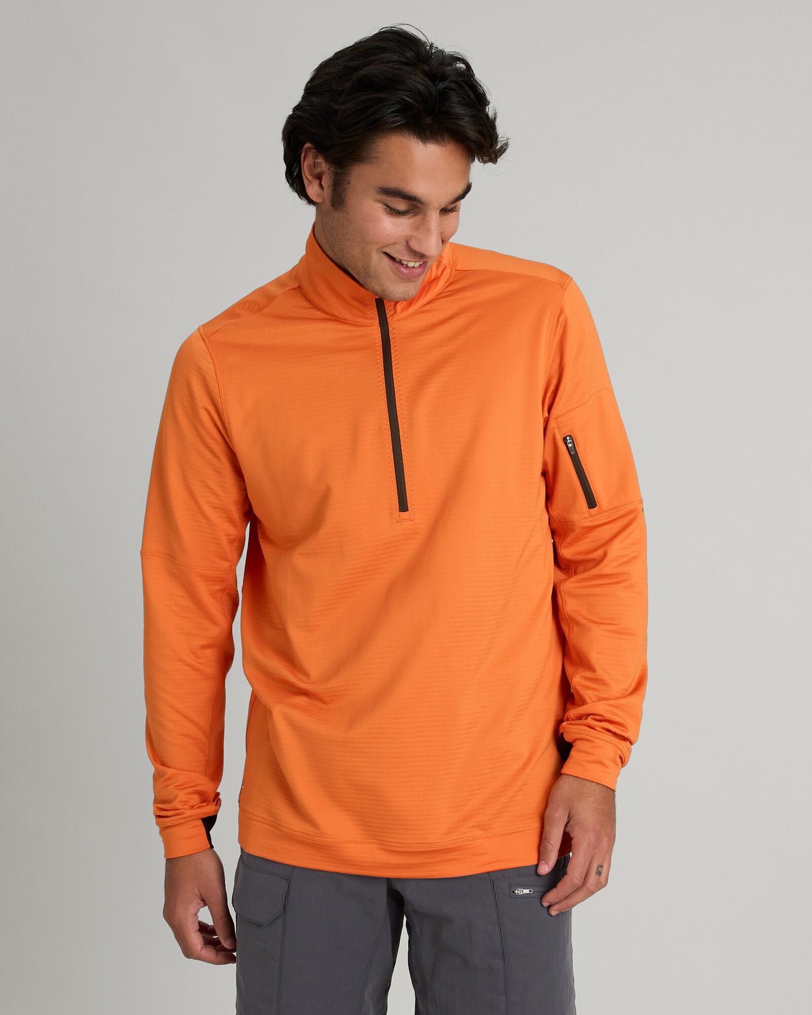 WELL.DER.NESS Men's Quarter Zip Pullover Sweater - Lightweight, Breathable & Stylish for Squash, Golf & Casual Wear