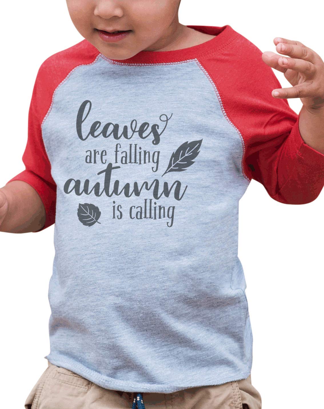 7 ate 9 Apparel Kids Autumn Leaves Graphic T-Shirt - Fall Season Outfit for Boys & Girls | Perfect for Halloween, Thanksgiving & Family Photos