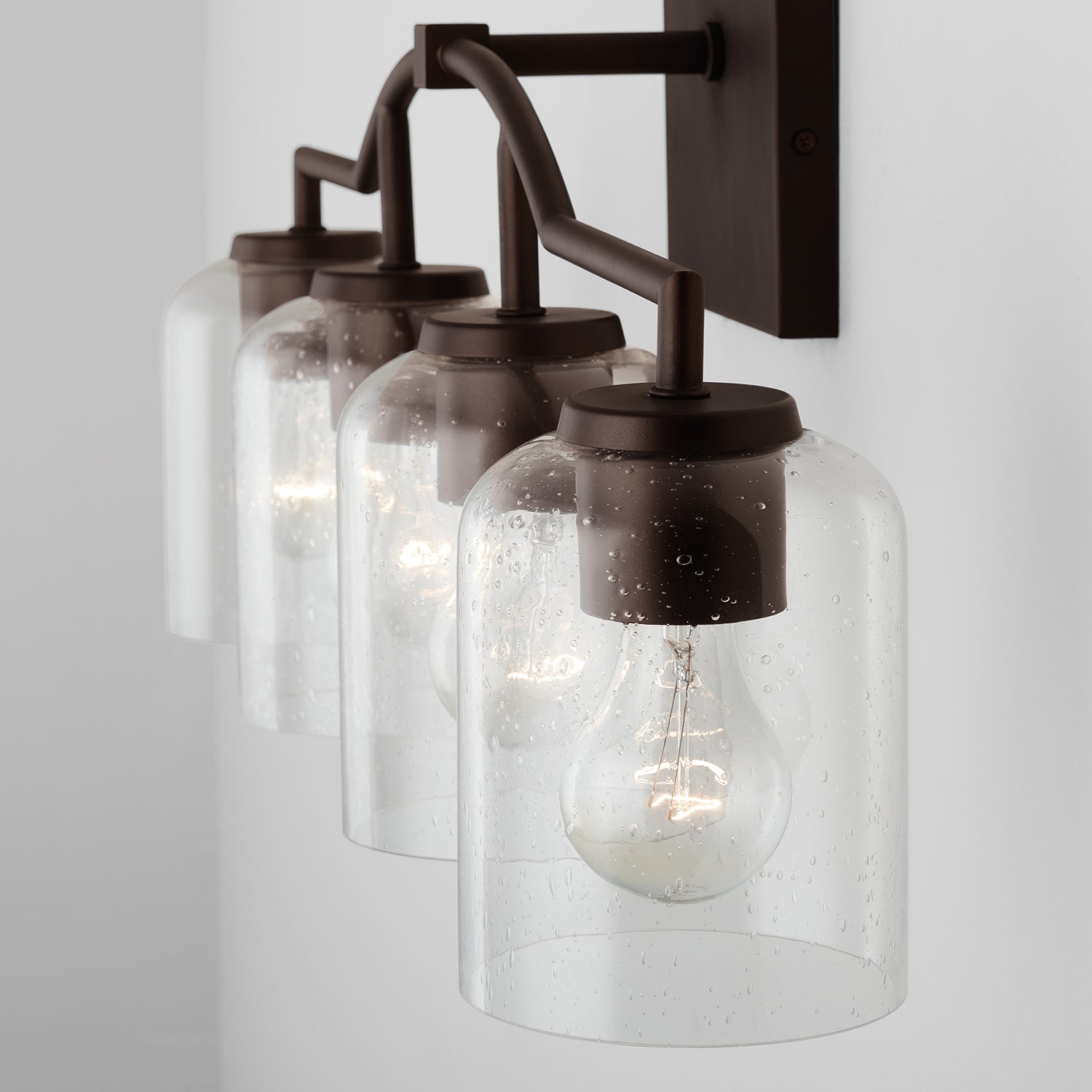 Capital Lighting Four Light Vanity Bathroom Fixture - Modern LED Mirror Light for Makeup & Shaving - Perfect for Bathroom, Dressing Room & Salon Use