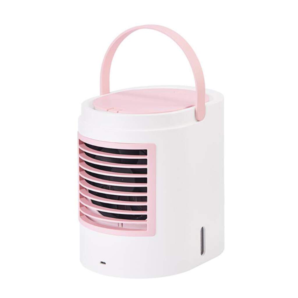 Portable Air Conditioner Mini USB Cooler - 3 Speed Adjustable with Romantic Atmosphere Light for Office, Home, Outdoor & Travel Use