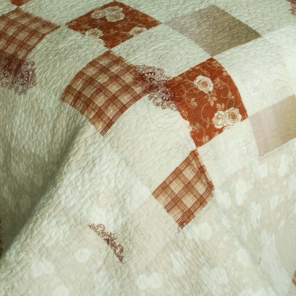 Blancho 3-Piece Cotton Vermicelli-Quilted Printed Bedding Set - Full/Queen Size - Soft & Breathable Comforter Cover with Pillow Shams - Perfect for Cozy Bedroom Decor, Guest Rooms & Dorm Essentials
