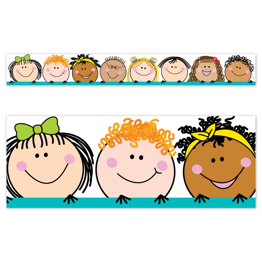 CTP Stick Kids EZ Border - Colorful Classroom Bulletin Board Decor for Teachers | Creative Teaching Press 10671 | Perfect for Elementary School, Daycare & Homeschool Decorations